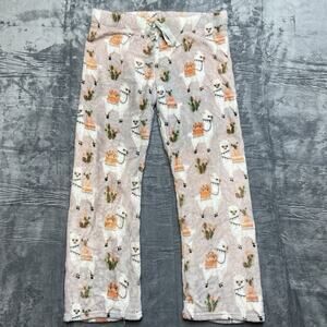 Daydream By Berkshire Home Fluffy Llama Pajama Pants Women's Size L Patterned